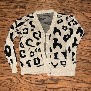 Women’s cheetah print cardigan